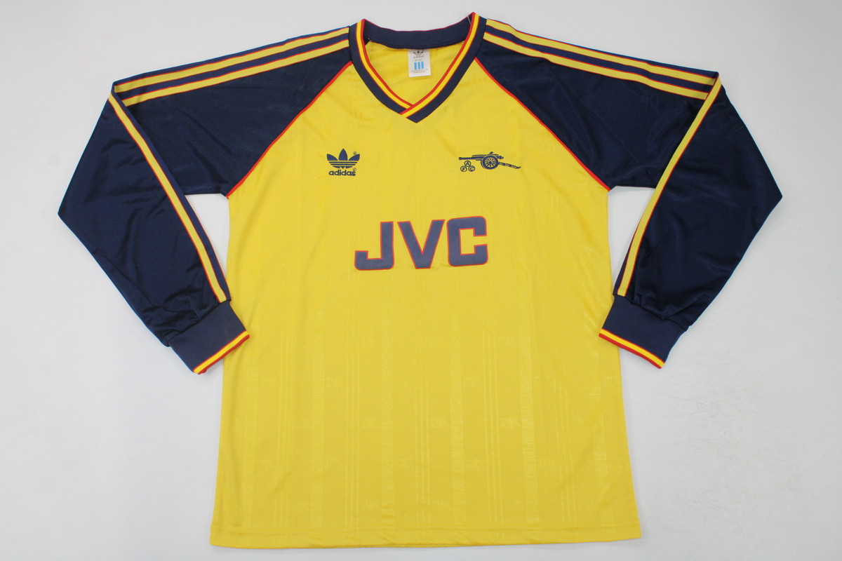 AAA Quality Arsenal 88/89 Away Yellow Long Soccer Jersey